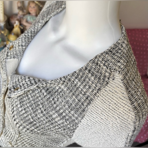 ANTHROPOLOGIE Cartonnier Cotton Tweed Jacket with Gold Metallic Threads size S - Picture 8 of 11